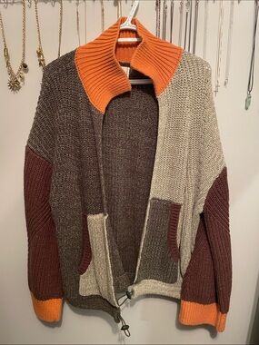 BDG Knit Boho Cardigan Block Pattern from Urban Outfitters